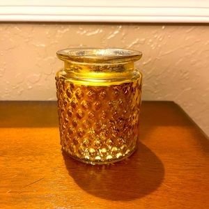 Small Gold Glass Textured Jar/Vase
